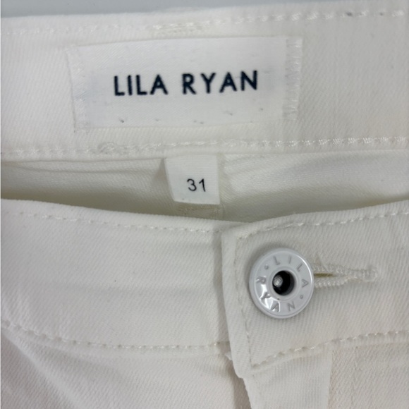 LILA RYAN White Cuffed Ankle Jeans - Picture 3 of 9